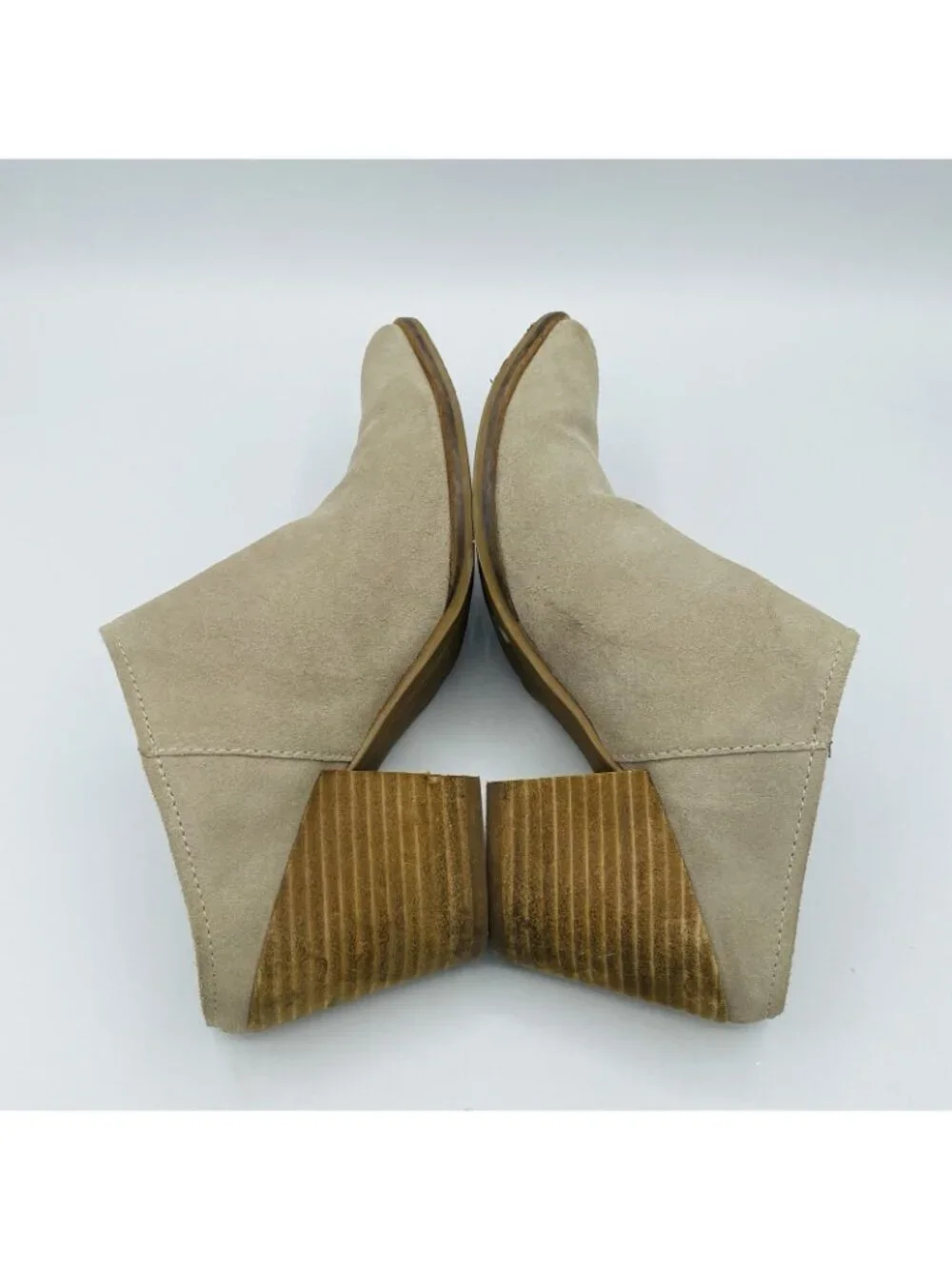 Dolce Vita Womens Shoes Size 7.5 Gray Slip-On Booties Mules Heel Pointy Toe